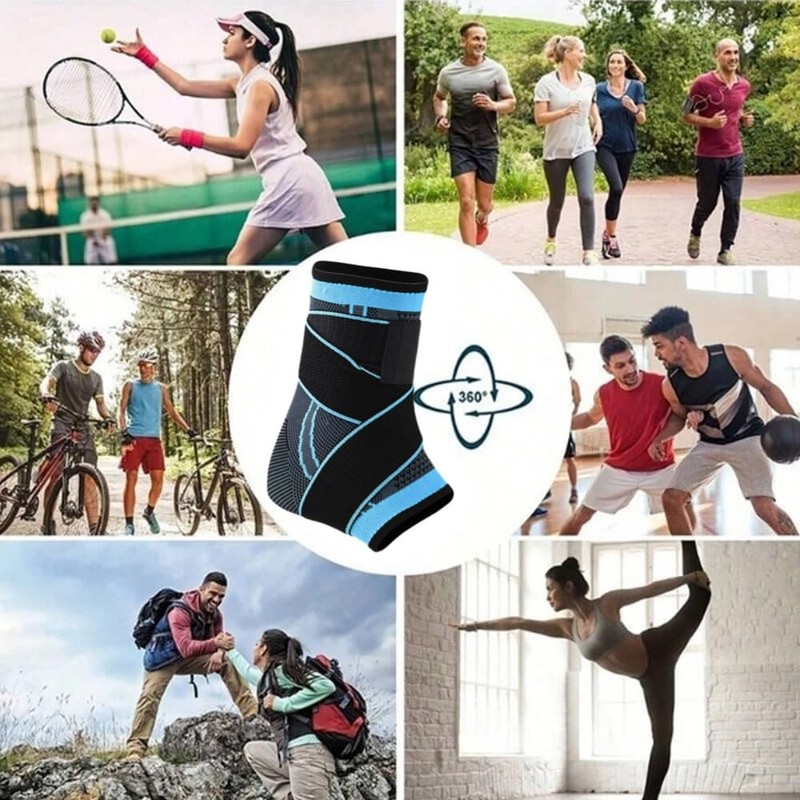 Poemtian Adjustable Ankle Brace for Women and Men, Ankle Support,