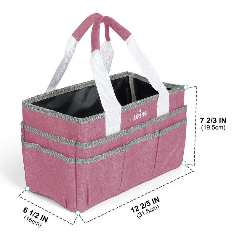 JJRING Craft Organizer Tote Bag, Art Storage Caddy with Multiple