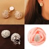 Pave Soft Clip On Earrings for Women, Rubber