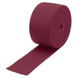 MECCANIXITY Elastic Bands for Sewing 2"(5cm) 5 Yard Burgundy Red Knit Elastic Spool High Elasticity for Wigs, Waistband, Pants