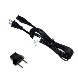 HQRP AC Power Cable Cord, 10 ft Long for Sharp LC-52D65 LC-52D65U LC-52D78UN LC-52D82 LC-52D82U LC-52D92 LCD HDTV Smart TV Mains Cable Plus HQRP Euro Plug Adapter