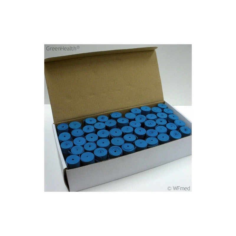WFMed Latex Free Rolled Tourniquets, Blue, 1"x18" (Pack 10, 100)