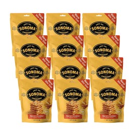 Sonoma Creamery Cheese Crisps, Bacon Cheddar, Savory Snack Cracker, High Protein, Low Carb, Gluten Free, Wheat Free, 2.25 Oz (Pack of 12)