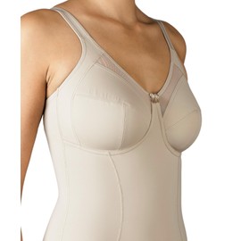 Selente My Secret Women's Fashionable Shaping Bodysuit without Underwire and Unpadded Cups in Large Sizes (B Cup and C Cup), beige