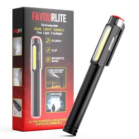 Recgargeable Pen Light, 800 Lumens LED Pen Flashlights 6 Modes COB Magnetic Flashlight with Clip Bright Pocket Flashlights Work Light Portable Waterproof Durable Penlight for Work Emergency