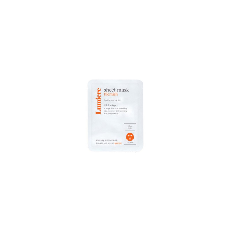 Lumiere Sheet Mask Pack 10 Sheets Blemish Collagen Tea Tree