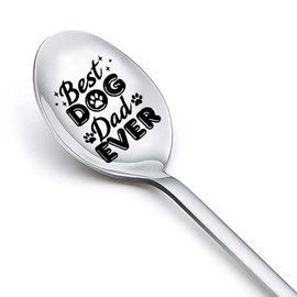 Dog Dad Gifts Spoon for Men Gifts for Dog Owners Dog Lover Gifts for Boys Father Day Gifts for Papa Dad Boyfriend Husband Christmas Birthday Gifts for Dog Dad Pet Lovers Coffee Tea Spoons