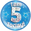 OAKTREE UK 633377 6" Jumbo Badge I am 5 Today