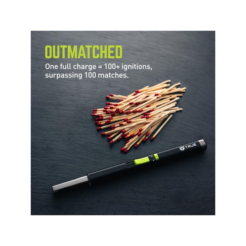 True Plasma Lighter Wand - USB-C Rechargeable, Flameless, Fuel-Free, Durable