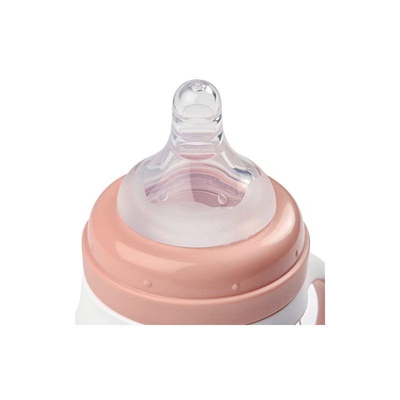 Beaba Vaso de Entrenamiento de Cristal 2 en 1, Rosa