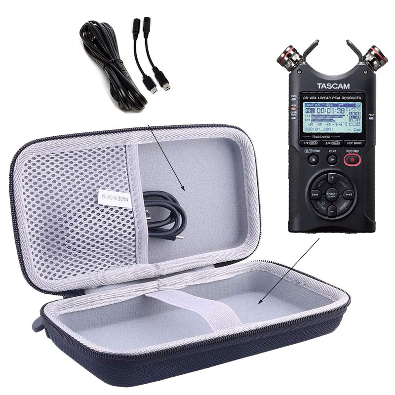 For TASCAM Portable Audio Recorder DR-40X Dedicated Protective Carrying Case