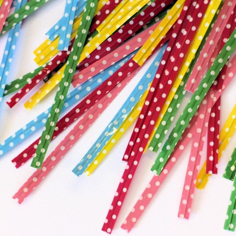 Kids B Crafty 50 Polka Dot Twist Ties For Cone