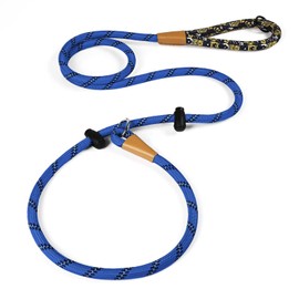 lynxking Slip Lead Dog Leash Reflective, Heavy Duty Comfortable Strong Rope Leash for Large, Medium Dogs, No Pull Pet Training Leash (Blue, Large 1/2in x 6ft-Slip Lead)