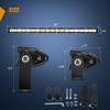 Nilight Single Row LED Light Bar Ultra-Slim Spot Flood Combo