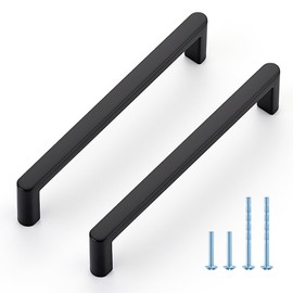 JOY DECOR Matte Black Cabinet Pulls Cabinet Handles, 5 Inch, 10 Pack