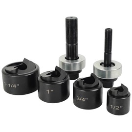 AMZCNC Manual Knockout Punch Driver Kit for 1/2 inch to 1-1/4 inch Electrical Conduit Hole Sizes ((Conduit Hole Size) 1/2"~1-1/4" Knockout Punch kit)