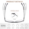 OuShiun Photochromic Progressive Reading Glasses for Men, No-Line Multifocal Readers