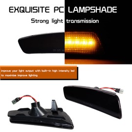 Tonsya - Juego de luces LED de color ámbar, lente ahumada oscura, compatible con Pontiac G8 GT GXP 2008 2009