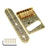 Gurtt Gold Carved Roller Telecaster Bridge – 6 String Saddle