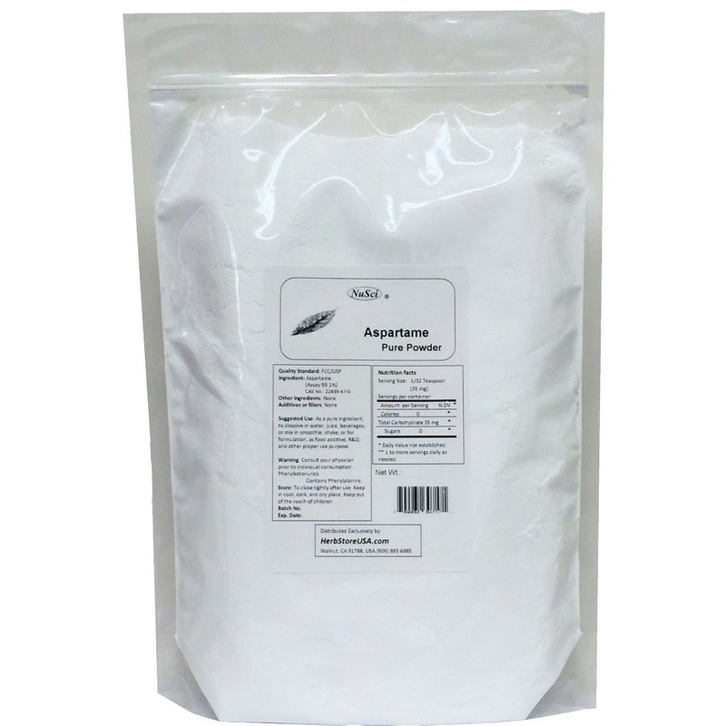 NuSci Aspartame Pure Powder 50 grams (1.75 oz) Low Calorie
