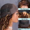 Highlight Ombre Curly Lace Front Wig Human Hair 200% Density