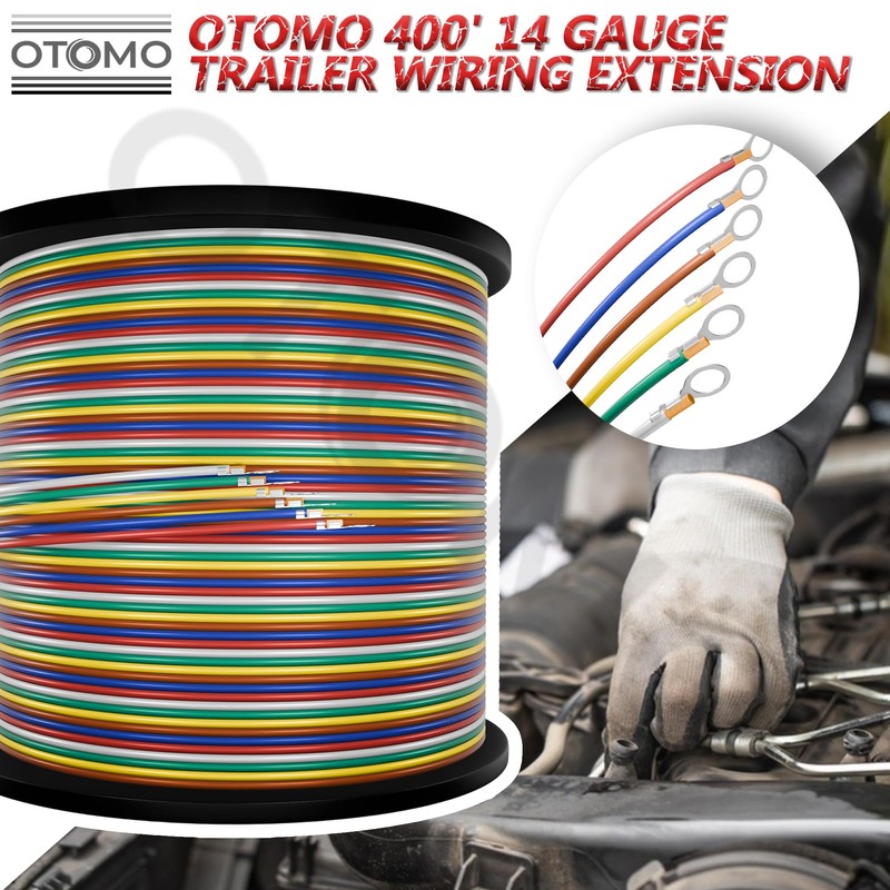 Enough Long 400FT 14 Gauge 6 Way Trailer Wire CCA