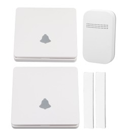 Wireless Doorbell Transmitter Receiver Caretaker Pager Self Generating 38 Ringing Tones AC for Home