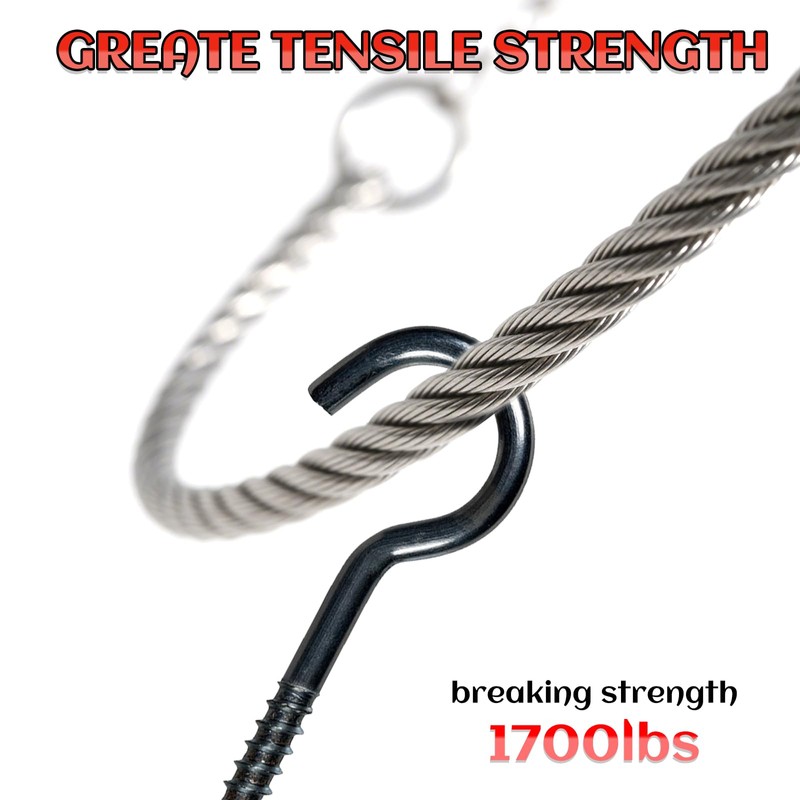 KEPYDRMTF 1/8 Inch Stainless Steel Cable Wire Caple, 100FT String