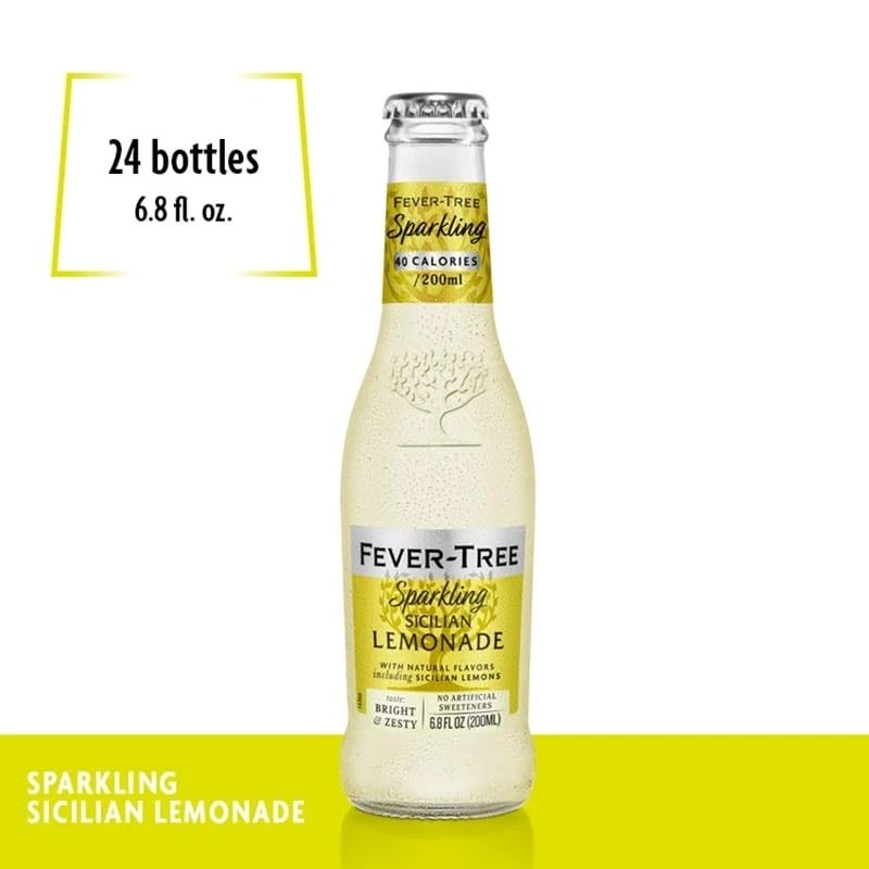 Fever Tree Sparkling Sicilian Lemonade 27.2 oz (Pack of 6)