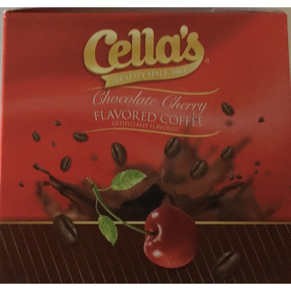Cella's Chocolate - Tazas de café con sabor a cereza