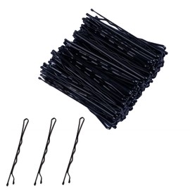 Pack of 100 Hair Pins, Black Hair Pins with Transparent Plastic Bag, Women's Hair Pin Invisible Wave Hair Grip Bulk Hair Accessories