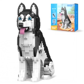 Nicefurn Husky Building Blocks Set, 1439Piece Realistic Dog Model Kit