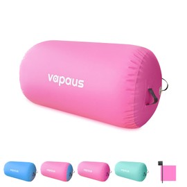 Vapaus Gymnastics Air Barrel Inflatable Tumbling Roller Mat Back Handspring Trainer Air Tumbler Octagon Barrel Gymnastics Equipment for Tumble Track Cheerleading Yoga Training Durable AntiSlip Double Seal Without Pump