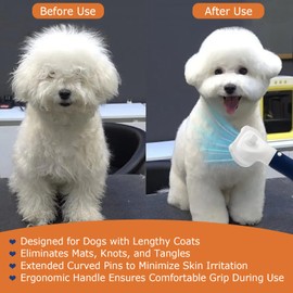 Professional Pet Grooming Dryer 3-in-1 Dog Blow Dryer with Brush, Adjustable Temp, Quiet & Portable