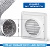 Adair 100mm (4 Inch) Square Vent Cover - White 155mm