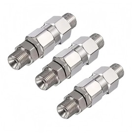 (3-Pack) Sprayer Connector, 1/4-Inch 360-Degree Rotation Stainless Steel Airless High Pressure Spray Gun Hose Swivel Joint Accessories for Paint Sprayers & Hose