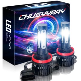 CHUSYYRAY 4-Sides H11 LED Headlight Bulbs Kit 360000LM HIGH-LOW Beam White Super Bright