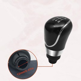 nuoozy 5 Speed Manual Transmission Gear Shift Knob Cover Compatible with Ford Escape Kuga Focus Fiesta mk7 2008-2013 Shifter Lever Knob Replacement Parts Black