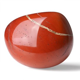 GUJOXILA 1.6"-2" Red Jasper Crystal Large Polished Healing Crystals Gemstones Nature Tumbled Pocket Spiritual Crystal Gifts Reiki Divination Meditation Plam Stone 1pcs