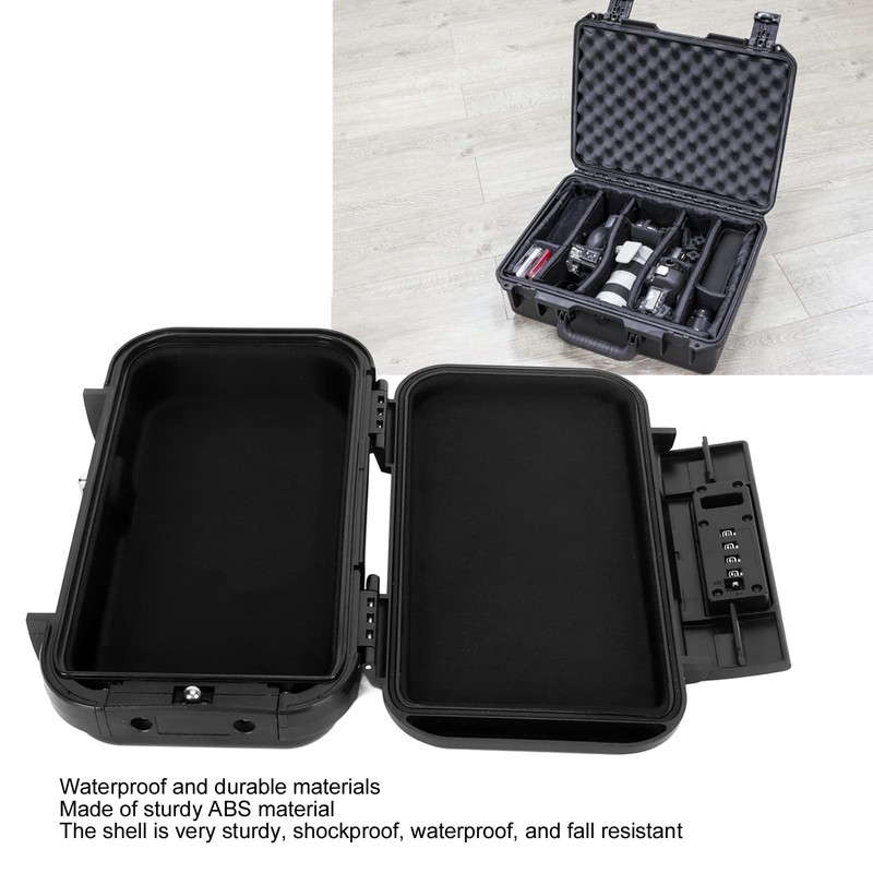 Portable Safe, Small Travel Safe, 4-Digit Password Combination Lock, Shockproof,