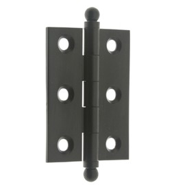 idh by St. Simons 82015-019 Professional Grade Quality Solid Brass 1-1/2" Cabinet Hinges (Pair), 2 x 1-1/2-Inch, Matte Black