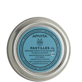 Apivita Pastilies Soften the Throat and Cough with Eucalyptus & Propolis, 45gr