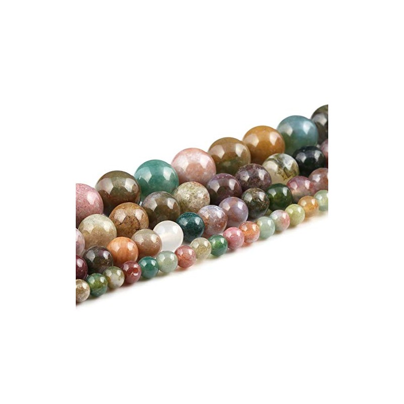 6mm Natural Indian Agate Beads Round Gemstone Loose Beads for