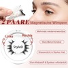 Higu clace Magnetische-Wimpern,Magnet-Wimpern Ohne Eyeliner,Wimpern-Magnetisch Natürlicher Look,Magnetische Wimpern mit Applikator,Kein