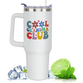 Heqianco Gifts For Grandma,40 oz Grandmother Tumbler With Handle,Mothers Day Gifts For,Grandma Birthday Gift From Grandchildren,New Grandmother Gift,Granny Coffee Cups With Straw and Lid, Travel Mugs