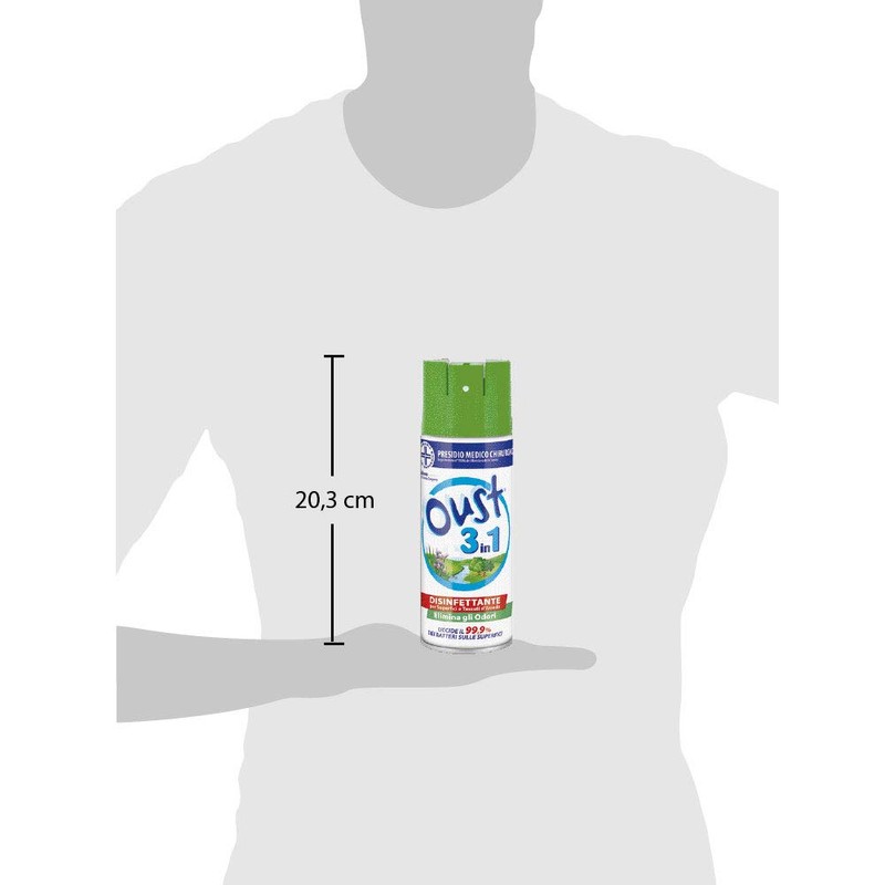 Oust 3 in 1 Deodorante per Ambienti, Elimina Odori, Disinfettante,
