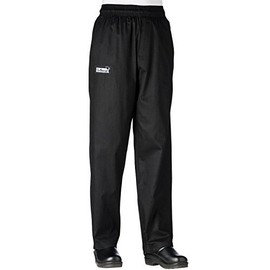 Chefwear Womens Cotton Low Rise Chef Pants Black L