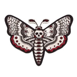 Tattoo Death’s Head Moth Patch Insects Nature Sublimated Embroidery Iron On