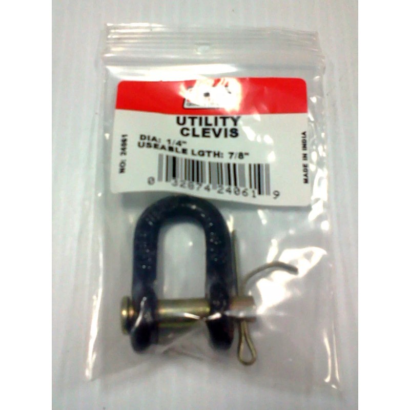 (1) NEW, 1/4" x 7/8" Utility Clevis 24061 Double HH
