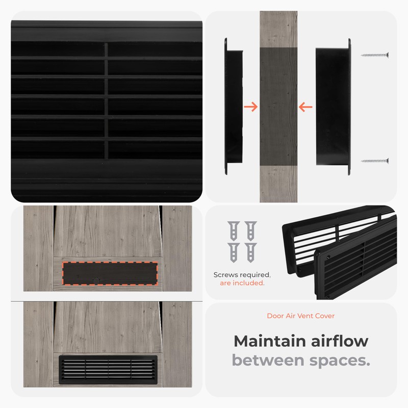 AWENTA 18" x 5" Inch Two Sided Black Door Air